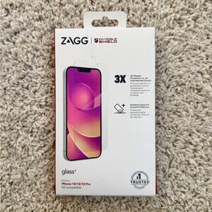 NIB ZAGG Glass Screen Protector iPhone 14/13/13 Pro